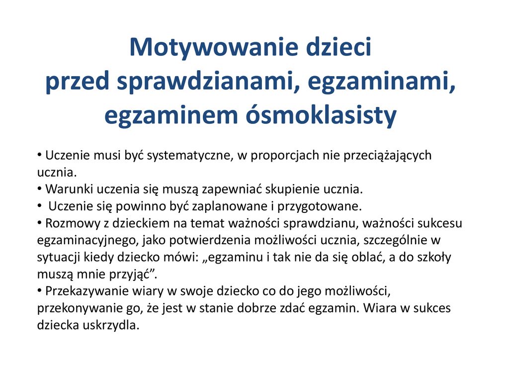 Motywowanie Do Nauki Rola Rodzica Ppt Pobierz